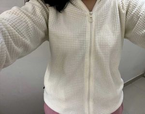 Cozy Waffle Knit Zip-Up Hoodie