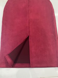 Burgundy Pencil Skirt