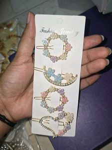 Cute Floral Hair Clips Set