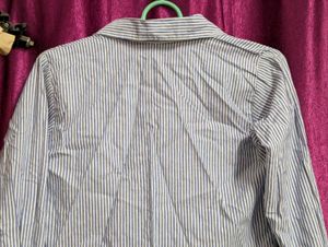 Blue And White Stripped Shirt