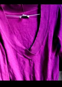 BEAUTIFUL  PURPLE 💜 COLOUR HI NECK WOOL SWEATER