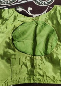 Green Embroidered Blouse 1.5 inch margin