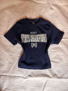 blue baby tee for women