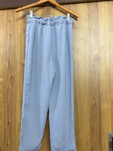 Light Blue Paperbag Waist Pants