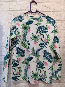 Tropical Print Long Sleeve Top