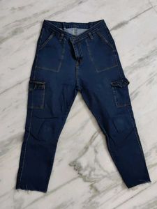 Denim Cargo Jeans