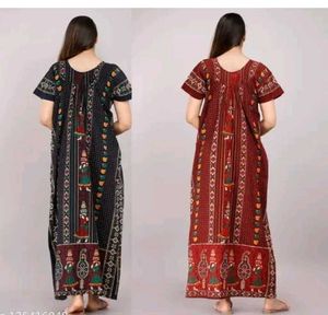 Cotton Zipper Nighty