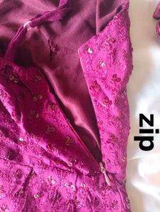 Maroon Sequin Crop Top