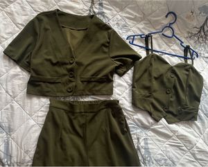 Brand New Olive Green 3-Piece Co-ord Set