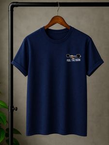 Navy Blue "Feel The Burn" Graphic Tee