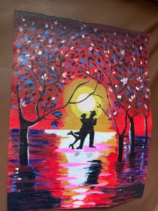 Acrylic Painting On Canvas Paper