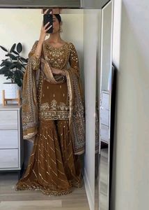 Party Wear Look with Top-Plazzo and Dupatta