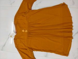 Mustard Yellow Bell Sleeve Top