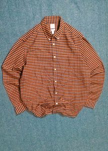 H&amp;M Men's Orange and Navy Shirt