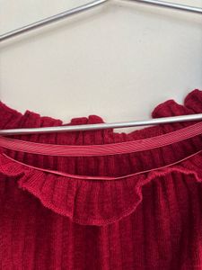Off-Shoulder Ribbed Bodycon Dress