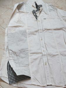 New XL Men's White Casual Button-Up Shirt