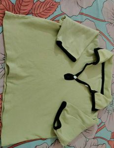 Cute Pastel Collared Y2k korean Top