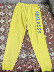 Yellow 'Real Boss' Joggers