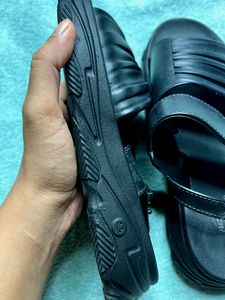 New Black All Seasons Wedges Sandal