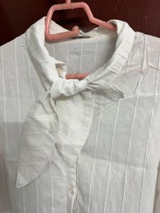 Chic White Button-Up Blouse