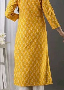 152.Bright Yellow Printed Kurta