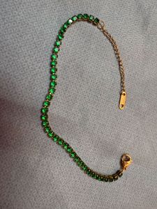 Premium Anti-Tarnish Gold and emerald Bracelet | W