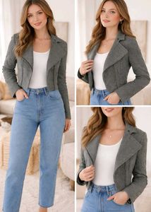 Chic Cropped Moto Jacket