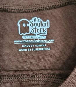 The souled store brown crop tshirt top