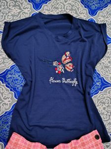 Cute Butterfly T-shirt and Skirt Co Ord set