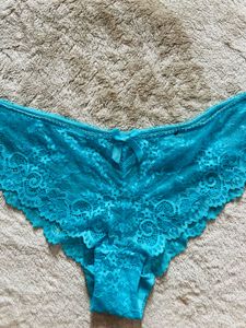 Teal Lace Bikini Briefs