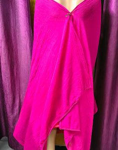 Vibrant Fuchsia Dupatta Magenta Pink pure cotton