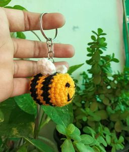 crochet Bee Keychain 🐝
