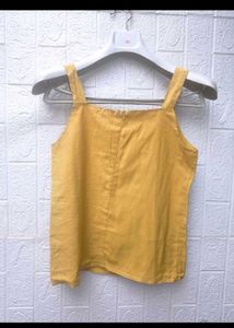 Yellow Square Neck Cami Top