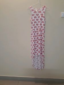 A White Dress With Red Hearts
