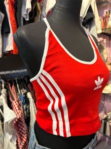 Red Adidas Crop Top