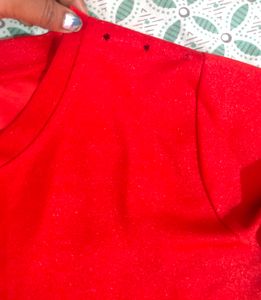 Red Long Sleeve Top