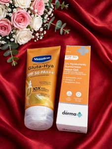 Vaseline & The Derma Co Sunscreen combo
