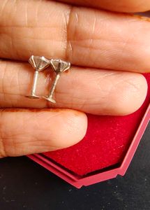 92.5 pure silver Sparkling Stud Earrings