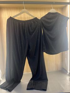 Sparkly Halter Neck Top &amp; Wide Leg Pants Set