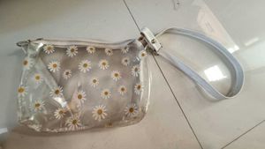 Daisy Print Clear Pouch