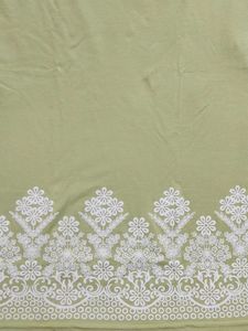 Light Green T-Shirt with White Lace Trim
