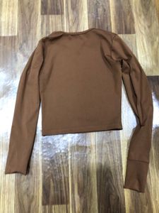 Active wear Brown Long Sleeve shirt