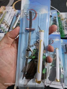 One Piece, Demon Slayer katana Keychain