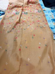 Sheer Floral Print Saree