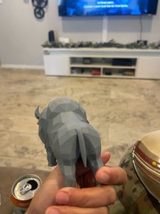 3D Printed Low Poly Bison