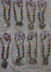 Boho Beaded Necklace & Earring Set