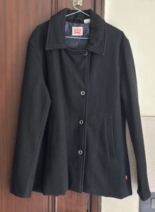 Levi's Black Wool Blend Coat
