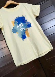 Livesmart Yellow Art is Life Graphic Tshirt