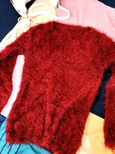 marron woolen top