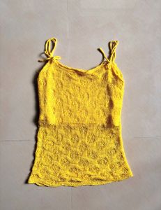 Bright Yellow Lace Cami Top